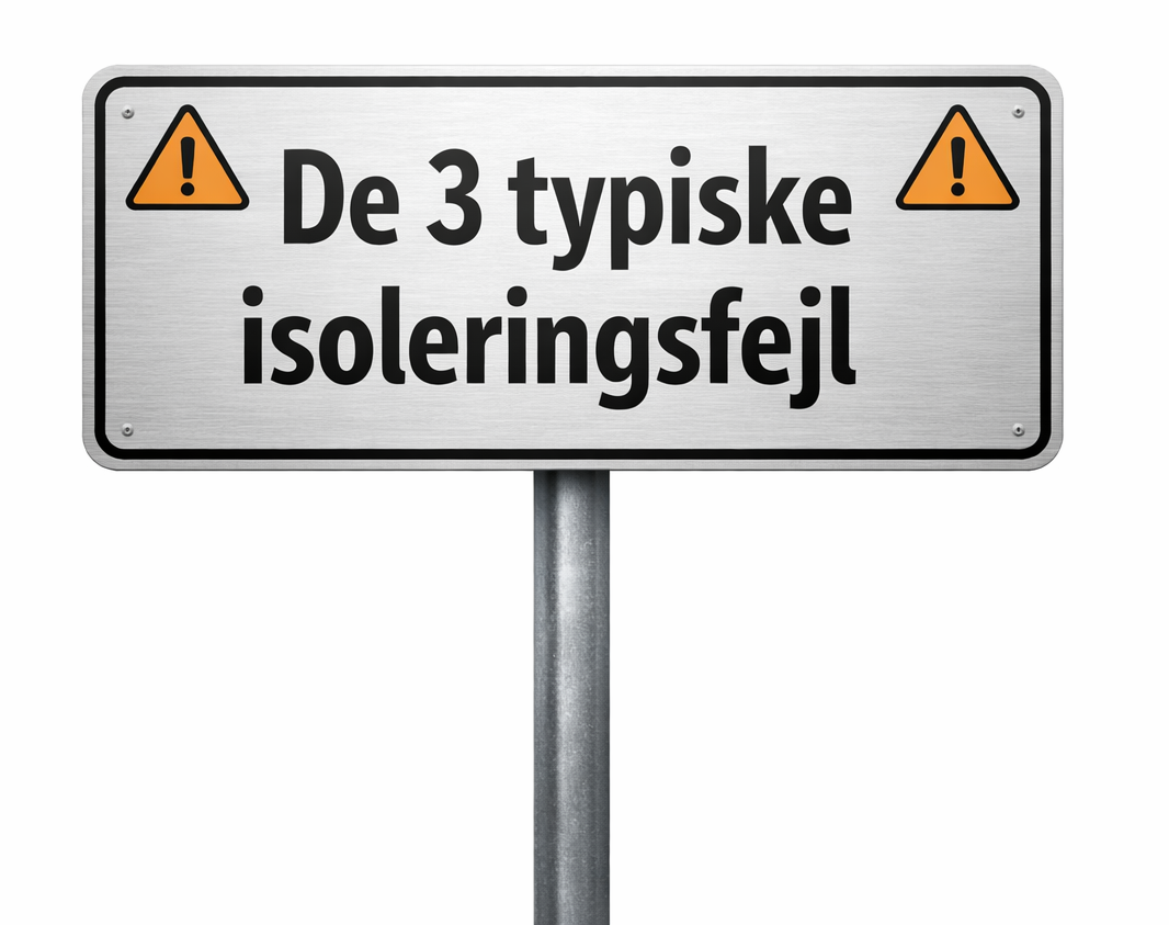 Skilt: De 3 typiske isoleringsfejl
