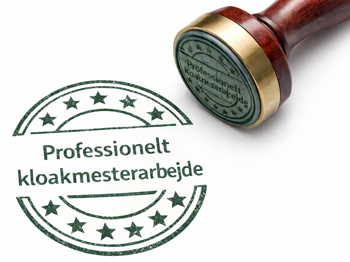 Stempel: professionelt kloakmesterarbejde